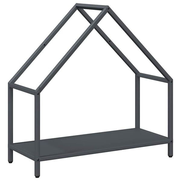 vidaXL Firewood Rack Anthracite 23.6x9.8x23.6" Cold-rolled steel