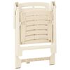 vidaXL Garden Chair Set of 4 White Plastic Foldable Garden Chair