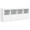 vidaXL Sideboard White Engineered wood, Glass Medium Sideboard