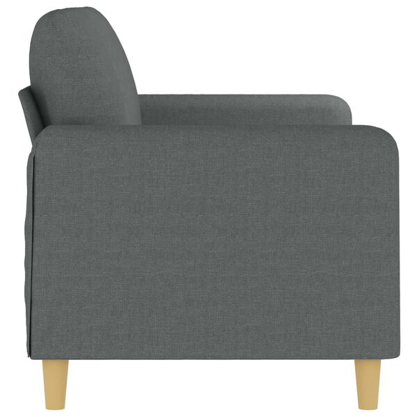 vidaXL 2-seater Sofa Dark gray Fabric (100% polyester), metal 2-seater