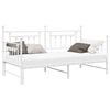 vidaXL Daybed Frame with Headboard White 35.4" x 78.7" Steel