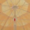vidaXL Beach Parasol Natural Polypropylene Medium Height-Adjustable
