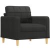 vidaXL Sofa Set Black Fabric (100% polyester), metal, textilene, plywood