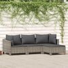 vidaXL Garden Lounge Set Gray Poly rattan Medium Durable