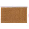 vidaXL Door Mat Natural Coir, PVC 35.4 x 59.1 in Durable Coir Door Mat