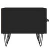 vidaXL TV Cabinet Black Engineered wood, iron Compact TV Cabinet