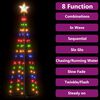 vidaXL Christmas Tree Colorful PVC, Metal Medium Lights Cone-shaped