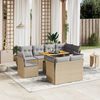 vidaXL Garden Sofa Set Beige, Light Grey