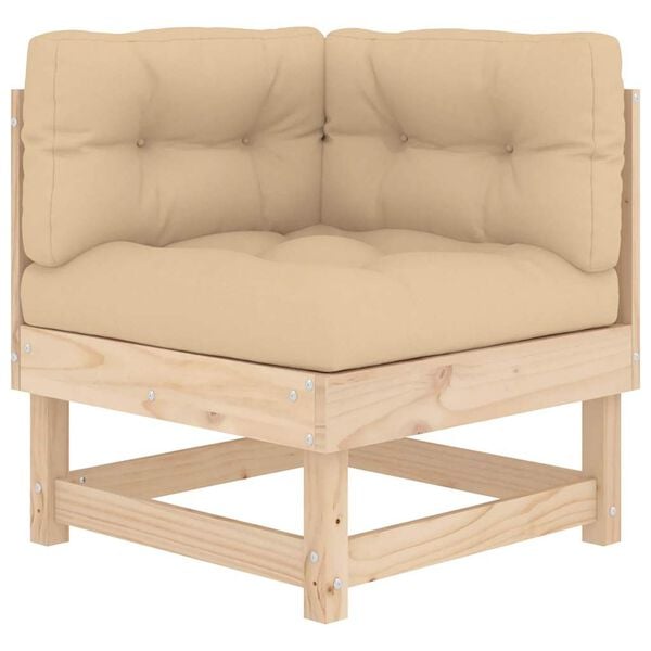 vidaXL Corner Sofa Modular Corner Sofa Square Rustic Modular Seating