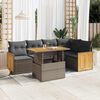 vidaXL Garden Sofa Set Grey