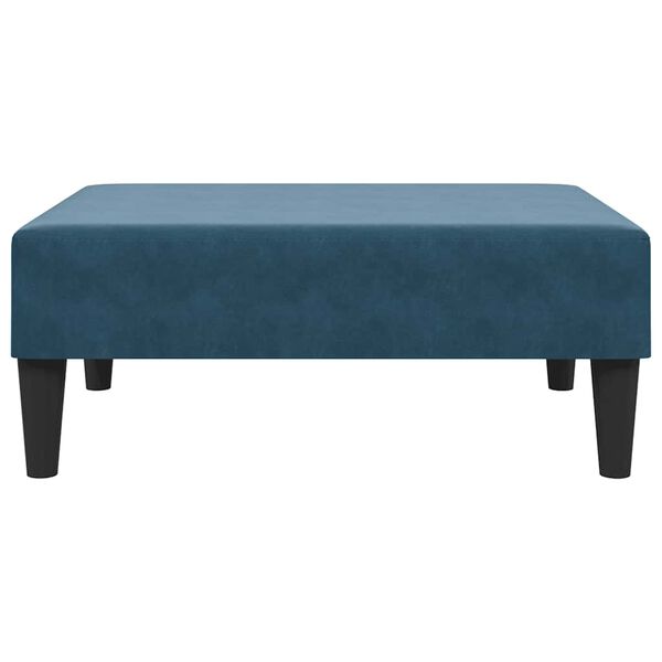vidaXL Footstool Blue Velvet (100% polyester), plywood, foam Medium