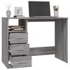 vidaXL Desk Grey sonoma Engineered wood Medium Desk Rectangular