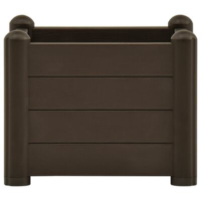 vidaXL Garden Raised Bed PP Mocha 16.9"x16.9"x13.8"