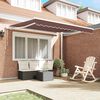 vidaXL Retractable Awning Brown, White