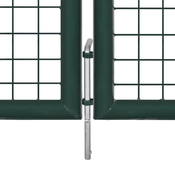 vidaXL Double Door Fence Gate 118.1x59.1" Powder-Coated Steel