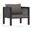vidaXL Garden Lounge Set Gray Poly Rattan Large Modular Stylish