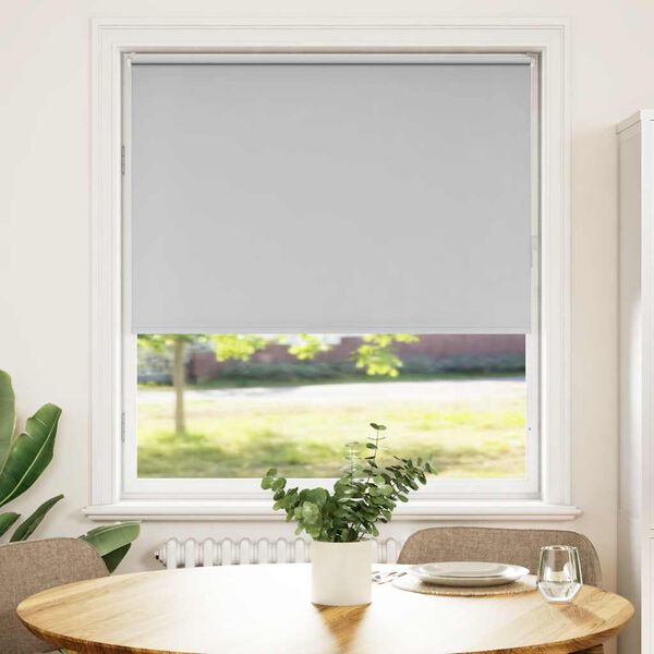 vidaXL Roller Blind Light Grey 100% Polyester 37.4 x 59.1 in