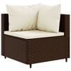 vidaXL Patio Lounge Set Set of 5 Brown PE rattan 6 Piece Set Modular
