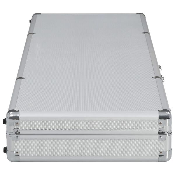 vidaXL Gun Case Silver 46.5"x15"x4.7" Aluminum