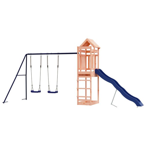 vidaXL Outdoor Playset Wooden, Blue Solid Douglas wood, Polypropylene, Metal