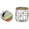 vidaXL Coffee Table Set of 2 Multicolor, Black