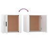 vidaXL Bedside Cabinet Set of 2 High gloss white Engineered wood