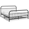 vidaXL Bed Frame Black Metal Super King Classic/Traditional Bed Frame