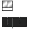 vidaXL Bathroom Furniture Set Black