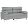 vidaXL 2-seater Sofa Light Grey Fabric (100% polyester), metal, textilene
