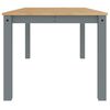 vidaXL Dining Table Panama Gray Solid Pine Wood 70.9x35.4x29.5 in