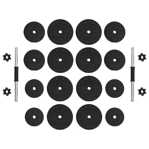 vidaXL Dumbbells 2x33.1 lb