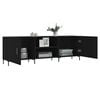 vidaXL TV Cabinet Black Engineered wood 59.1 x 11.8 x 19.7 in TV Cabinet