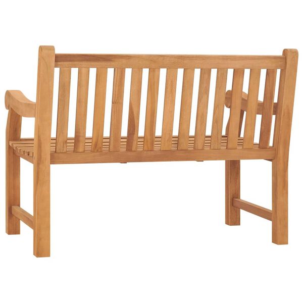 vidaXL Patio Bench with Cushion 47.2" Solid Teak Wood