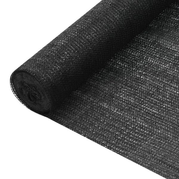 vidaXL Privacy Net Black 3.9x32.8' HDPE 0.82 oz/ft²