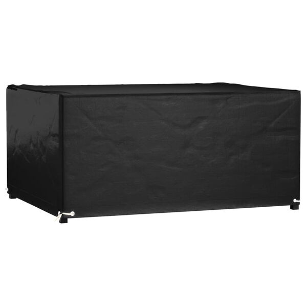 vidaXL Garden Furniture Cover Black Polyethylene and Aluminum