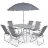vidaXL Outdoor Dining Set Grey