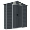 vidaXL Garden Shed Anthracite Galvanized steel Large Garden Shed