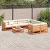 vidaXL Garden Sofa Set Wax brown, cream white