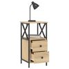 vidaXL Bedside Cabinet Sonoma Oak Engineered Wood Compact