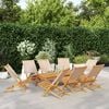 vidaXL Garden Chair Set of 8 Beige Solid acacia wood Standard
