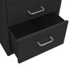 vidaXL Mobile File Cabinet Black Metal Medium Mobile File Cabinet