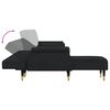vidaXL L-shaped Sofa Bed Black Velvet (100% polyester), plywood, metal