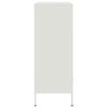 vidaXL Highboard White Cold-rolled steel Medium Adjustable Feet