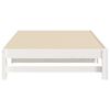 vidaXL Day Bed White Solid pine wood Double Convertible Day Bed
