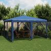 vidaXL Party Tent Blue High-Density Polyethylene, Iron 13.1 x 13.1 ft