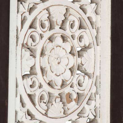 vidaXL Hand-Carved Wall Panel MDF 23.6"x23.6"x0.6" Brown and White