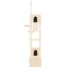 vidaXL Cat Tree Cream Engineered wood, plush, sisal Extra Tall