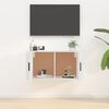 vidaXL Wall Mounted TV Cabinet White Engineered wood Compact