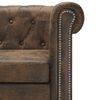 vidaXL Sofa Brown Faux leather, Wood Large