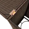 vidaXL Propane Tank Cover Table Brown PE Rattan, Powder-Coated Steel